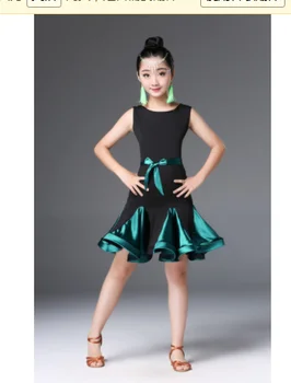1pcs/veľa Deti Dieťa Dievčatá latinské Tanečné Šaty Kvetinový latinské Tanečné šaty Sexy Salsa Kostým Sála Tango Šaty