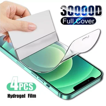 4PCS Hydrogel Film pre iphone 13 12 11 Pro max mini screen protector iphone 13 12 11 XS max 8 7 6 6 plus X XR SE 2020 film
