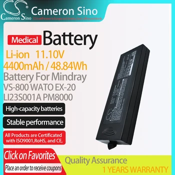 CameronSino Batérie pre Mindray VS-800 WATO EX-20 PM8000 hodí Mindray LI23S001A Lekárske Náhradná batéria 4400mAh/48.84 Wh