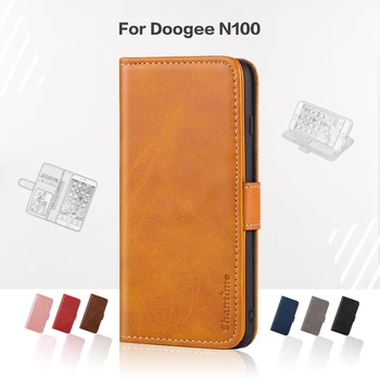 Flip Cover Pre Doogee N100 Obchodného Prípadu Luxusné Kožené S Magnetom Peňaženky Prípade Doogee N100 Kryt Telefónu