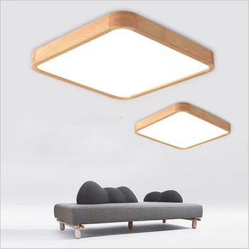 Masívneho dreva LED stropné svietidlo moderného ľahkú dosku obývacia izba námestie lampa, spálne, kuchyne, haly inštaláciu na povrch