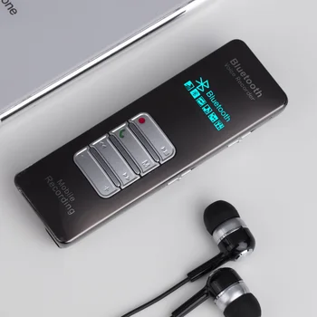 MP3 audio rekordér s bluetooth mobilným telefónom nahrávanie hovorov hlasová aktivácia nahrávania heslo Skutočné Predaj