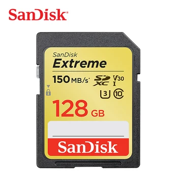 Sandisk Extreme SD Kartu 4K UHD Video 32GB 64GB High Speed SD Kartu Class 10 U3 V30 128 gb kapacitou 256 GB SDXC UHS-I Rýchle Pamäťové Karty Fotoaparát