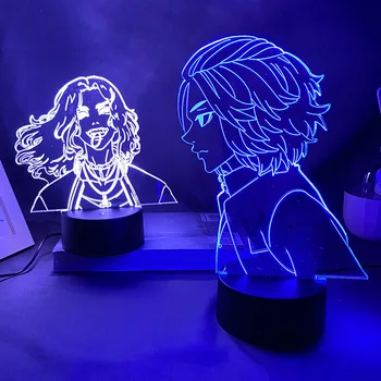 Tokio Revengers Anime Obrázok 3D LED Lave Lampa Neon Nočné Osvetlenie, Narodeniny, Darček Pre Priateľov, Spálňa Decor Manga Baji Draken Mikey