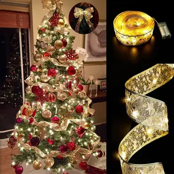 Vianočné Dekorácie LED pás s nástrojmi Rozprávkových Svetiel Ozdoby na Vianočné stromčeky pre Domáce 2022 DIY Luky Svetlo String Firmware Nový Rok 2023