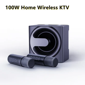 Vysoký Výkon Prenosný Bluetooth Reproduktor Strany Bezdrôtové 2 v 1 Duálny Mikrofón Stereo Karaoke Bocinas Vonkajšie Subwoofer Caixa De Som