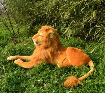 [Zábavné] Veľký 85 cm Lion King Dospelých Simba Plnené Plyšové bábiky hračky simulácie zvieracích náchylný lev model, deti, dieťa, najlepší darček